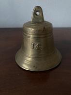 Antieke koperen bel met klepel. Nr. 14, Antiek en Kunst, Ophalen of Verzenden, Koper