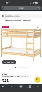 Stapelbed, Huis en Inrichting, Slaapkamer | Stapelbedden en Hoogslapers, Ophalen, 90 cm, Tweepersoons, Zo goed als nieuw