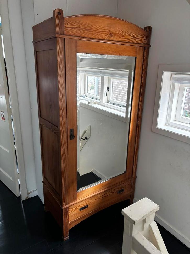 Grenen kast, Huis en Inrichting, Kasten | Kledingkasten, Gebruikt, 150 tot 200 cm, 100 tot 150 cm, 25 tot 50 cm, Met lade(s), Met deur(en)