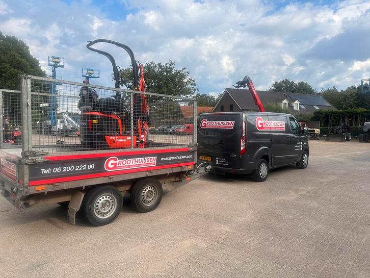 Minigraver/graafmachine met machinist tehuur, Tuin en Terras, Zand, Nieuw, Overige typen, Ophalen