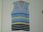 top , trui zonder mouwen , met strepen, Blauw, Maat 46/48 (XL) of groter, Ophalen of Verzenden, Zo goed als nieuw
