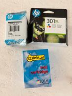 HP 301XL kleur cartridges 2x origineel 1x vervangend, Computers en Software, Printerbenodigdheden, Ophalen of Verzenden, Nieuw