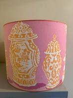 Madame Garage Roze Lampenkap met Vaas Motief, Ophalen, 25 tot 50 cm, Wit, Rond