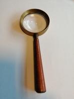 ANTIEKE LOEP VERGROOTGLAS HOUT/ MESSING 16,5 X 6 CM TOPSTAAT, Ophalen of Verzenden