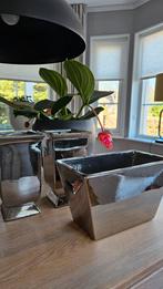 Zilverkleurige vazen set, Huis en Inrichting, Woonaccessoires | Vazen, Overige materialen, Overige kleuren, Ophalen of Verzenden