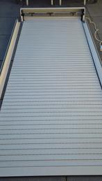 Comleet voordeur rolluik met afstandsbediening met ontvanger, Ophalen, 100 tot 150 cm, 200 cm of meer, Crème of Beige