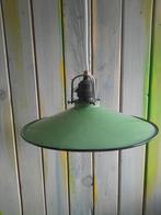 Mooi oud frans hanglampje , Groen emaille hanglamp, Ophalen of Verzenden