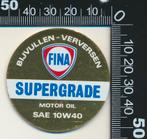 Sticker: Fina - Supergrade - Bijvullen Verversen, Ophalen of Verzenden, Zo goed als nieuw, Auto of Motor