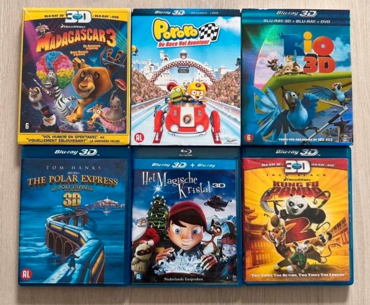 Blu Ray | Collectie van 6x 3D Blu-ray’s voor €28 | Animatie, Cd's en Dvd's, Blu-ray, Gebruikt, Tekenfilms en Animatie, 3D, Ophalen of Verzenden