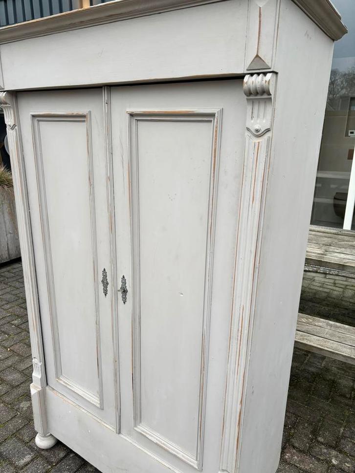 Authentieke meidenkast, franse kast, Huis en Inrichting, Kasten | Kledingkasten, Gebruikt, 150 tot 200 cm, 100 tot 150 cm, 25 tot 50 cm