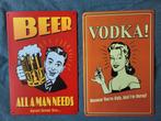 Metalen wandbord Beer en Vodka, Nieuw, Ophalen of Verzenden