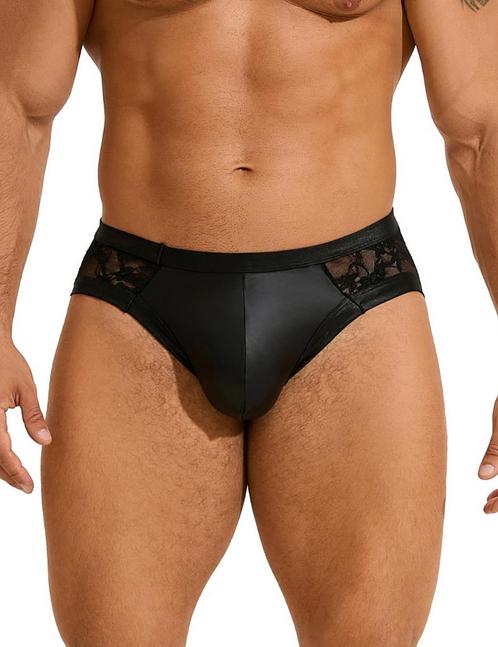 Sexy heren slips van PU leer en kant - heren ondergoed, Kleding | Heren, Ondergoed, Slip, Zwart, Verzenden
