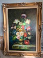 Bloemenschilderij G. Slootjes - 112x81.5 cm, Antiek en Kunst, Ophalen of Verzenden