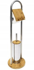 Staande wc-borstel en papierhouder Bamboe UITVERKOOP, Ophalen, Nieuw