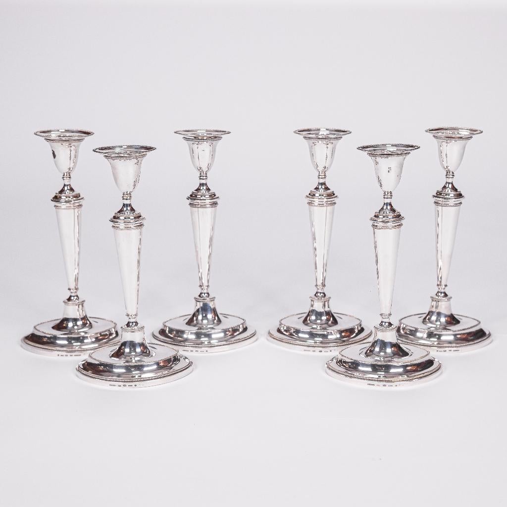 Zilveren kandelaren, Amsterdam, 1805, Jan Buijsen, Antiek en Kunst, Antiek | Goud en Zilver, Ophalen of Verzenden, Zilver