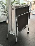 Weinig gebruikt! Prachtig compact Avek Wing Vouwbed 80x200, Gebruikt, Eenpersoons, Ophalen of Verzenden, Vouwbed
