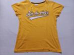 CL ESSENTIALS geel t-shirt met opdruk zwart + witte tekst M, Kleding | Dames, Maat 38/40 (M), CL ESSENTIALS, Geel, Ophalen of Verzenden