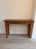 Compacte sidetable donker eiken, Huis en Inrichting, Tafels | Sidetables, Ophalen, 100 tot 150 cm, Zo goed als nieuw, 25 tot 50 cm