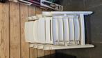 4 witte verstelbare tuinstoelen, Ophalen, Gebruikt, Kunststof