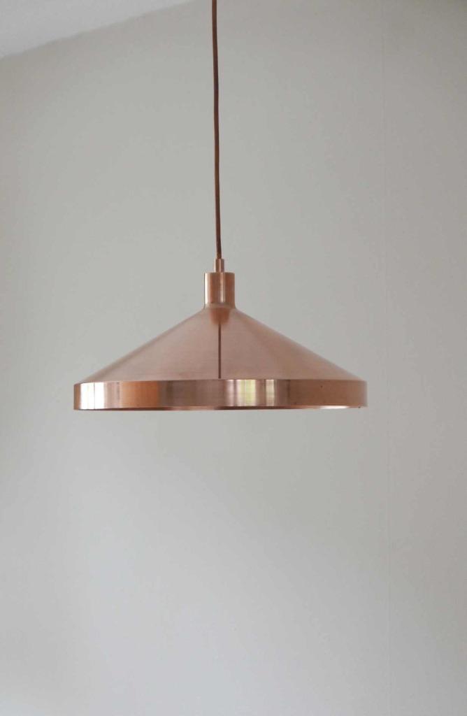 Koperen Hanglamp puur koper koperen lampen, Huis en Inrichting, Lampen | Plafondlampen, Gebruikt, Metaal, Ophalen