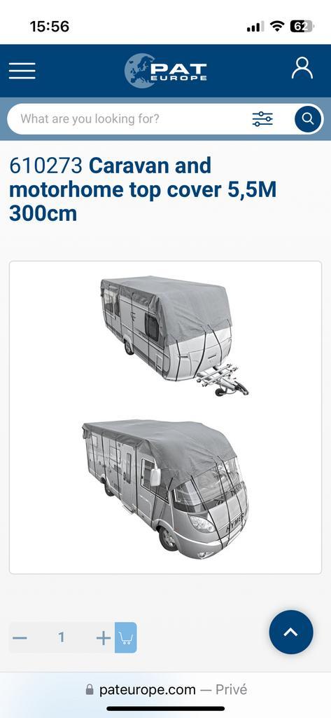Nieuwe dakhoes voor camper of caravan 5.5 x 3m, Caravans en Kamperen, Camper-accessoires, Nieuw, Ophalen