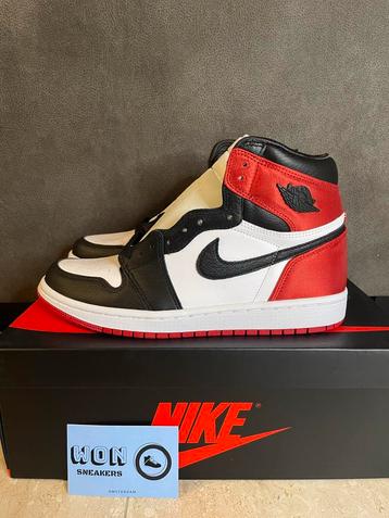 ✅ Nike Jordan 1 High Satin Black Toe EU 40 beschikbaar voor biedingen