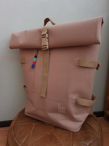 Nieuwe Got Bag, Rolltop Backpack, Rug- Schooltas, zandkleur