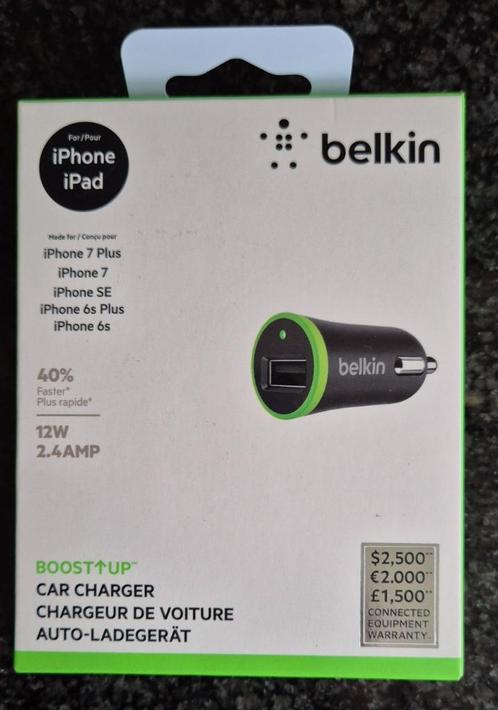 Belkin BOOSTUP Universele Autolader 2.4A Zwart, Telecommunicatie, Autoladers, Nieuw, Ophalen of Verzenden