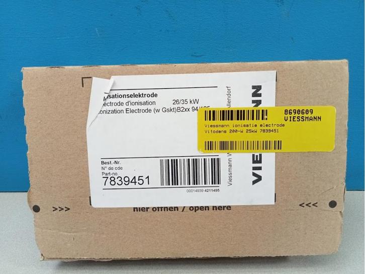 Ionisatie electrode Viessmann Vitodens 200w 25kw 7839451, Doe-het-zelf en Verbouw, Verwarming en Radiatoren, Nieuw, Cv-ketel of Combi-ketel