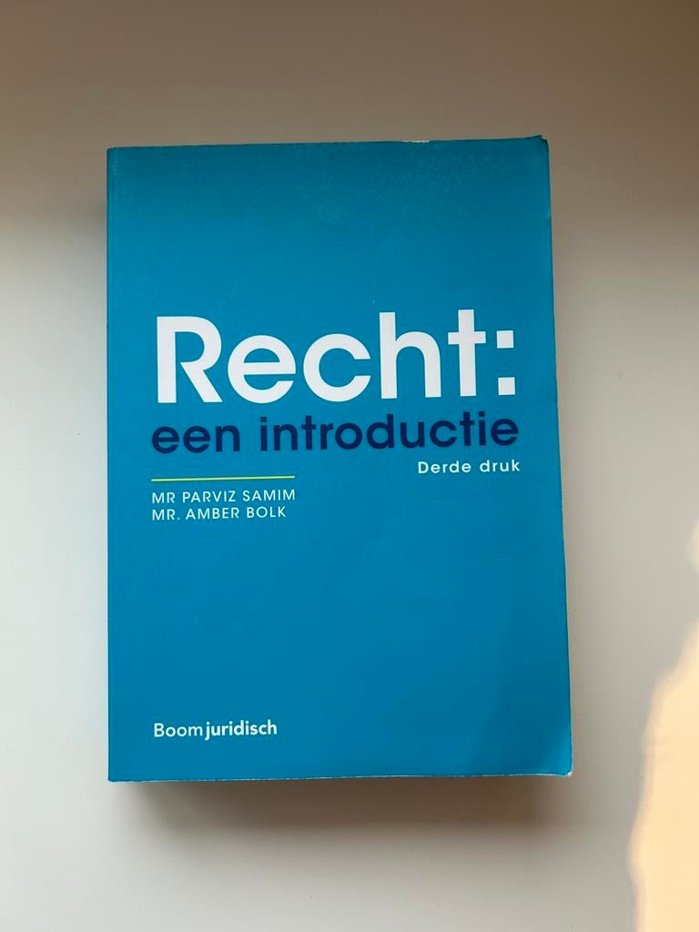 Amber Bolk - Recht: een introductie studieboek, Zo goed als nieuw, Amber Bolk; Parviz Samim, Alpha, HBO
