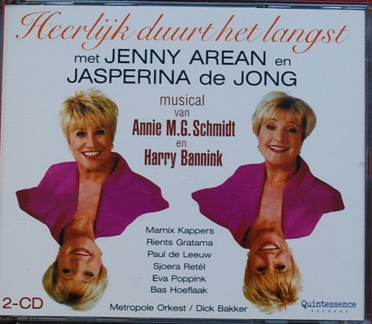 2cd Jenny Arean Jasperina de Jong Heerlijk duurt het langst, Cd's en Dvd's, Cd's | Filmmuziek en Soundtracks, Boxset, Ophalen of Verzenden