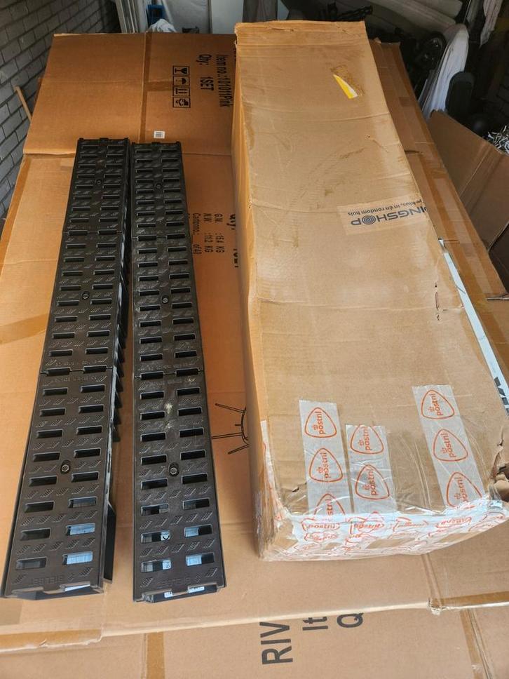 Lijngoot / afvoergoot type 105 kle 125  6x, Doe-het-zelf en Verbouw, Buizen en Afvoer, Overige typen, Ophalen of Verzenden