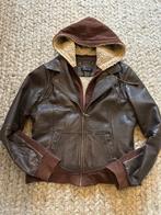 Bruin Leren jack met hoodie maat 36 dames, Bruin, Arma women, Ophalen of Verzenden, Jasje