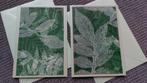 2 zelfgemaakte botanische gelprinting kaarten inclusief enve, Ophalen of Verzenden, Nieuw, Natuur