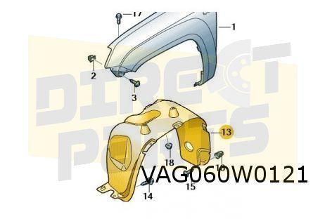 Volkswagen Amarok (9/10-8/16) modderkuip Links Origineel! 2H, Auto-onderdelen, Carrosserie en Plaatwerk, Bumper, Volkswagen, Nieuw