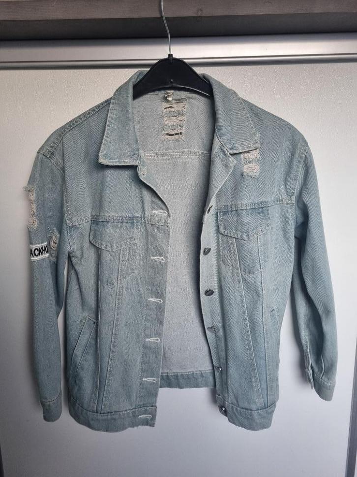 Spijkerjas, Kleding | Dames, Jassen | Zomer, Zo goed als nieuw, Maat 36 (S), Blauw, Ophalen of Verzenden