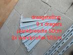 Wandrek met schapdragers - 9 dragers, 3 profielen, Huis en Inrichting, Ophalen of Verzenden, Gebruikt