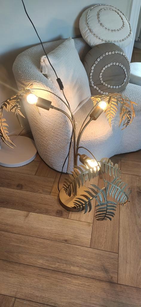 Gouden Palmboom Vloerlamp, Huis en Inrichting, Lampen | Vloerlampen, Zo goed als nieuw, Minder dan 100 cm, Metaal, Ophalen of Verzenden