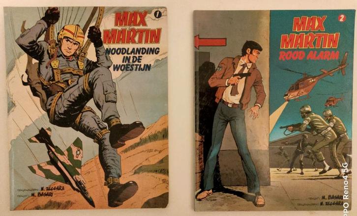 Max martin nummer 1+2 eerste editie's 1980 €2.50 per stuk, Boeken, Stripboeken, Zo goed als nieuw, Meerdere stripboeken, Ophalen of Verzenden