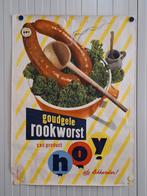 Hoy rookworst / vleeswarenfabriek Assen boerenkool affiche, Ophalen of Verzenden, Zo goed als nieuw, Reclamebord