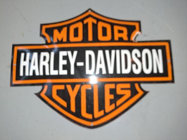 Emaille Reclamebord Harley-Davidson 55cm, Motoren, Onderdelen | Oldtimers, Ophalen of Verzenden