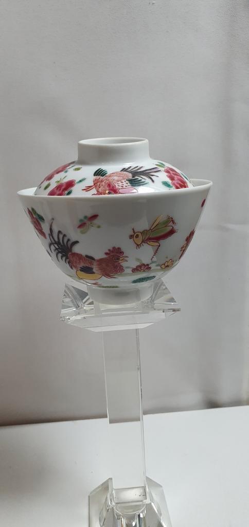 Chinees rijstkom ,hanen decor kangxi merk, Antiek en Kunst, Antiek | Porselein, Ophalen of Verzenden