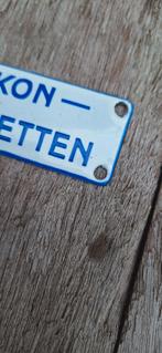 Antiek emaille tekstbordje uit de bus of tram, nr.2 🚍🚊, Reclamebord, Gebruikt, ., Ophalen of Verzenden