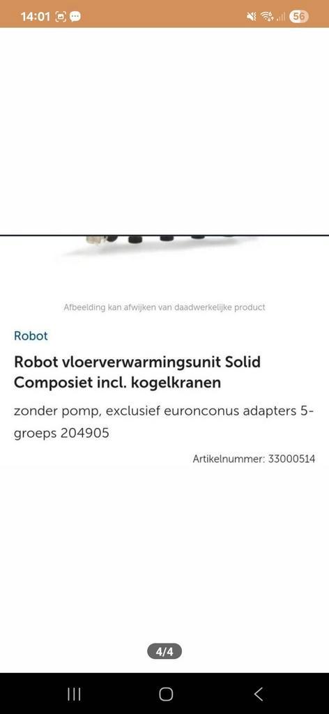 Vloerverwarmingsunit, Doe-het-zelf en Verbouw, Verwarming en Radiatoren, Nieuw, Overige typen, 800 watt of meer, Minder dan 30 cm