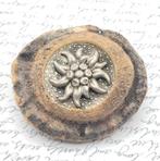 Bloem broche, Overige materialen, 4 tot 7 cm, Bruin, Ophalen of Verzenden