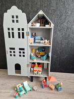 Poppenhuis, incl meubels/poppetjes, Kinderen en Baby's, Speelgoed | Poppenhuizen, Ophalen of Verzenden, Zo goed als nieuw, Poppenhuis