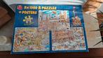 Jan van Haasteren 3x1000 Puzzels - Streetlife, NY, USA, Ophalen of Verzenden, 500 t/m 1500 stukjes, Gebruikt, Legpuzzel
