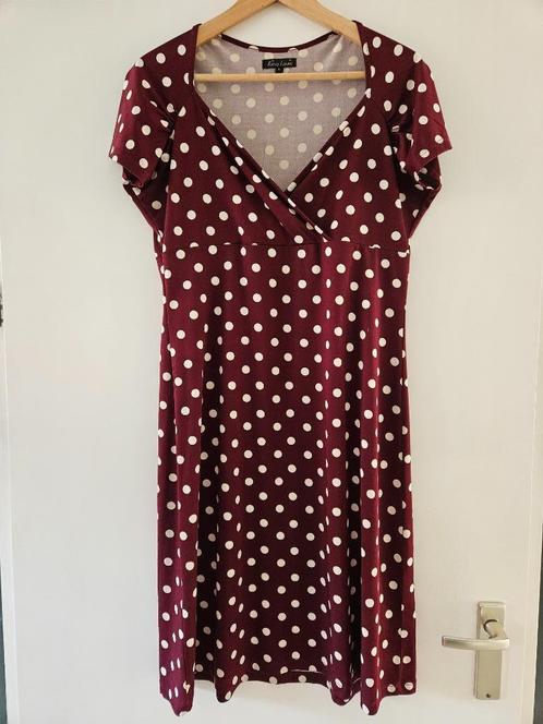 King Louie jurk L bordeauxrood, Kleding | Dames, Jurken, Gedragen, Maat 42/44 (L), Rood, Knielengte, Ophalen of Verzenden