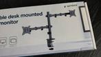 MONITORBEUGEL / MONITORARM voor 2 SCHERMEN 17-32”, Computers en Software, Monitoren, Ophalen of Verzenden, Zo goed als nieuw, In hoogte verstelbaar