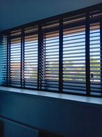 Zwarte Houten Jaloezieën, Huis en Inrichting, Stoffering | Gordijnen en Lamellen, 150 tot 200 cm, Ophalen of Verzenden, Zo goed als nieuw